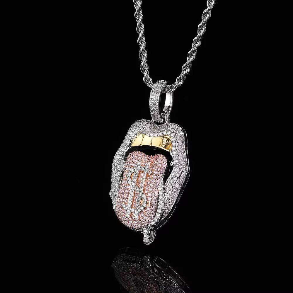 Design Romantic Fine Jewelry White Gold 925 Silver Rectangular ZC Pendant /Moissanite Ring Wholesale Jewelry for Espousal
