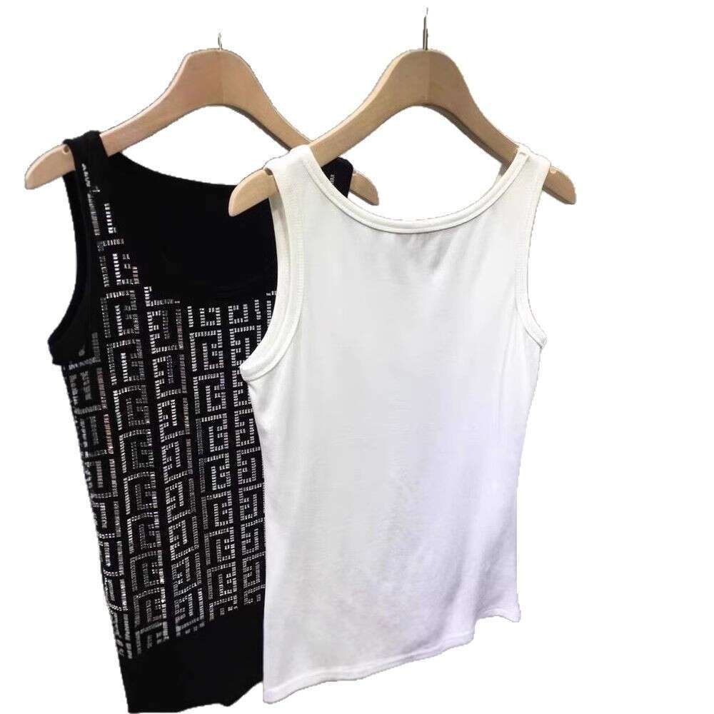 Summer slimming clearance special sale plus size women's clothing heavy rhinestone high elasticity vest