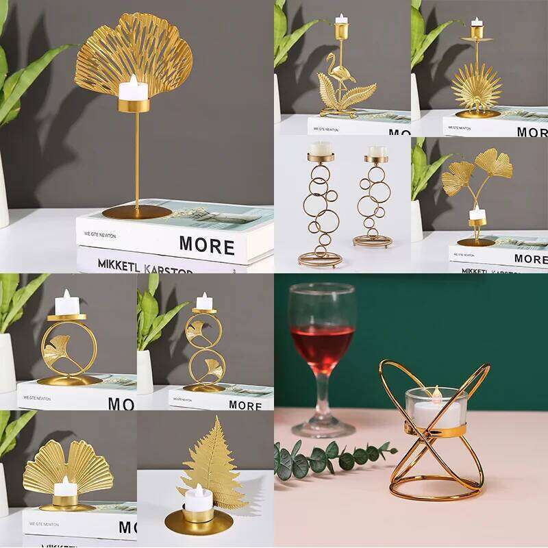 Modern Metal Candle Holder Home Decorations Candlestick Stand For Candles Container Christmas Wedding New year Room Table Decor Y260131