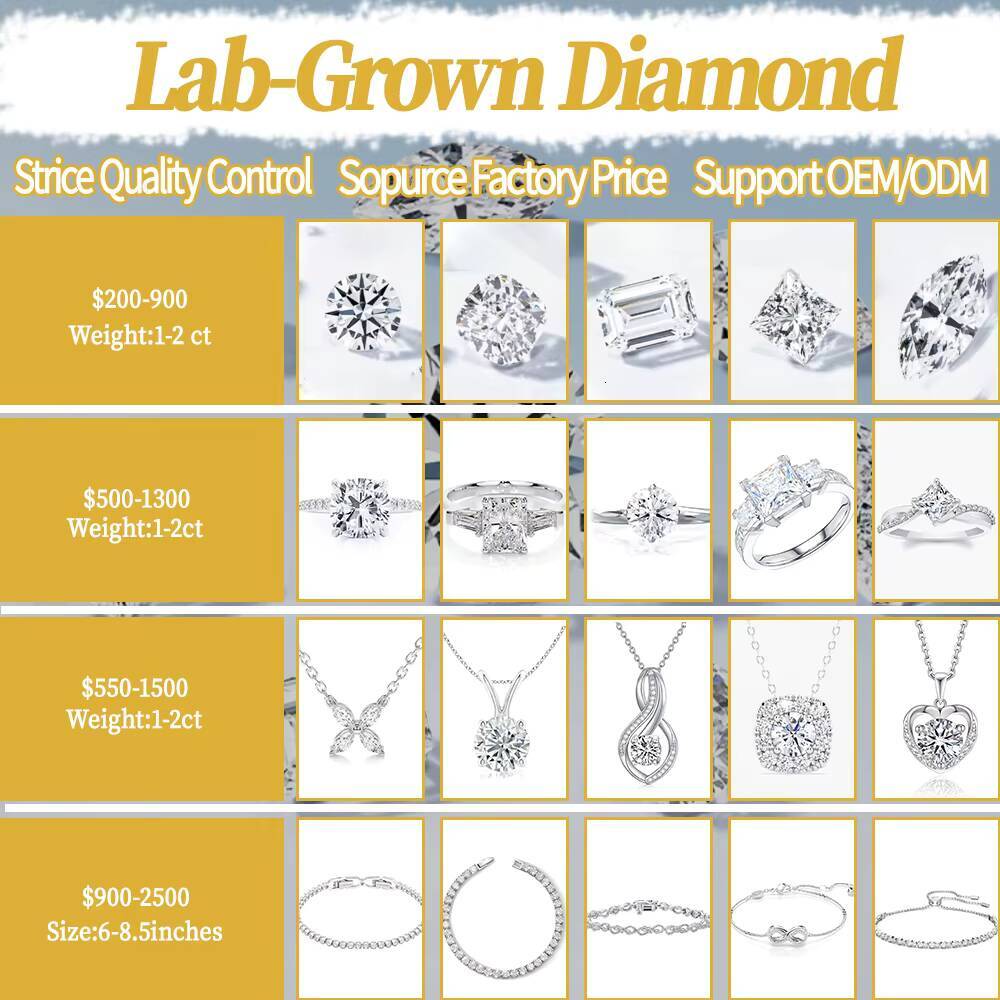 Lab Created Diamond Ring Engagement Wedding Jewelry S925 D-VVS1 Oval Cut Lab Grown Diamond Ring