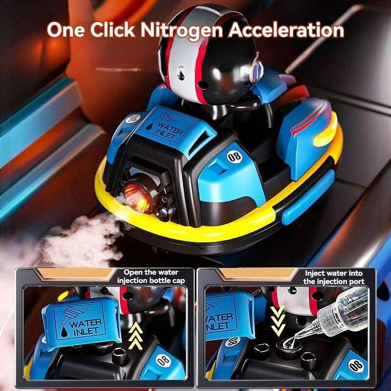 Children's Double Electric RC Bumper Car Drift Crash Catapult Parent Child Interactive Music Kart Outdoor Park Childrens Gift Y260131