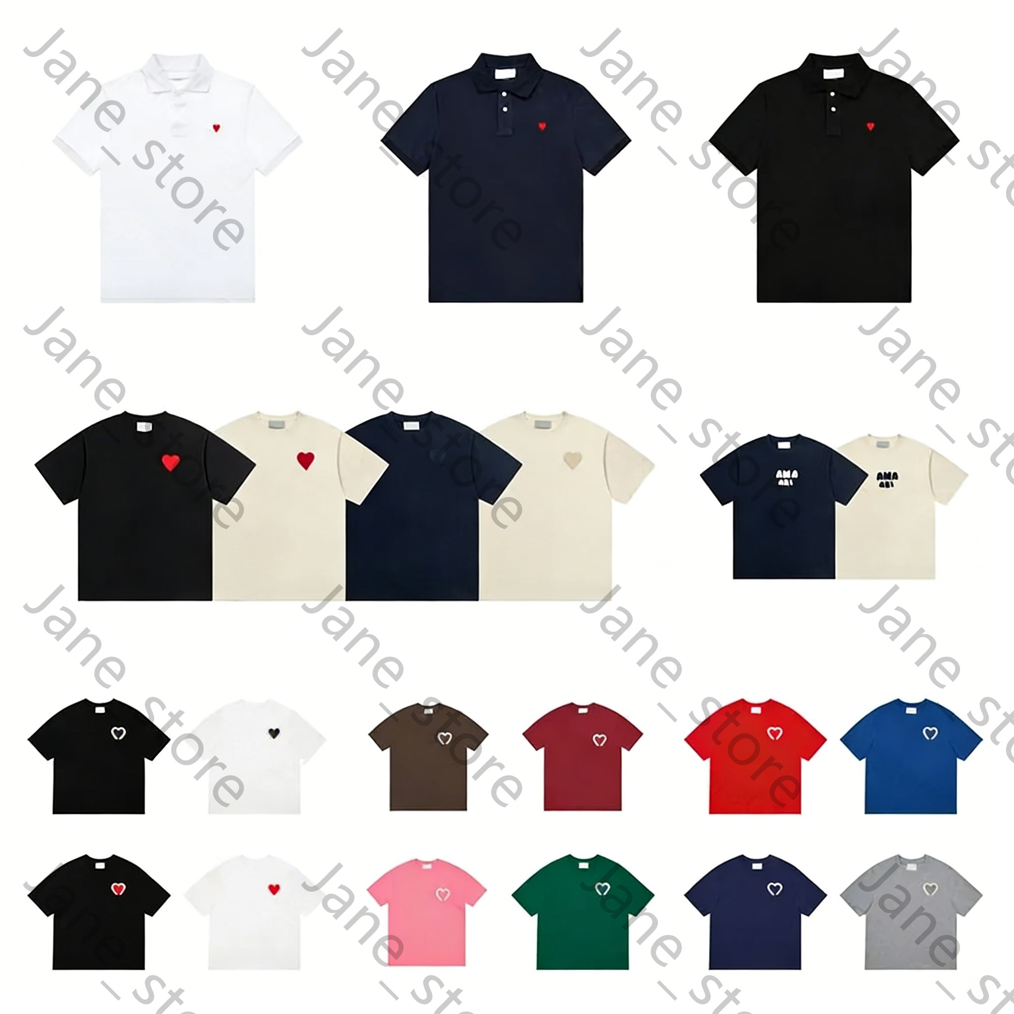 2026 Designer Clothes Summer Mens Clothing Fashion Casual Embroidery Heart Tops Classic Trend Letter Luxury Graphic T Shirt Men Women Round Neck Loose Tshirt 03