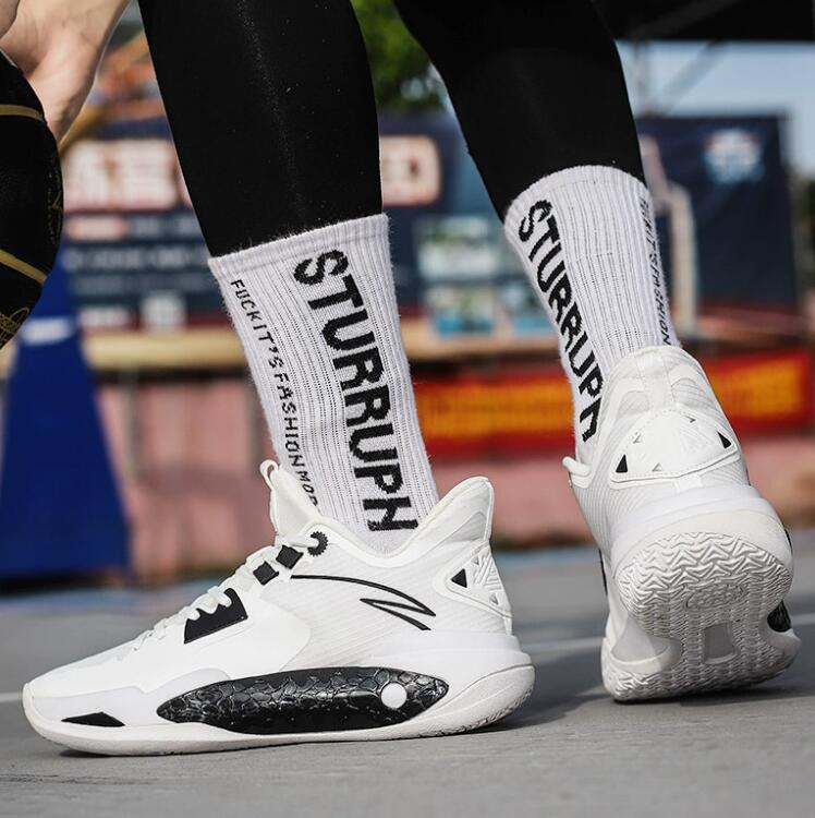 Men's Basketball Shoes for Spring and Autumn Breathable Anti-Slip Durable Shock-Absorbing Suitable for Concrete Courts Ideal for Beginners Elemen