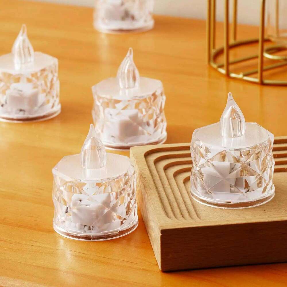 LED Battery Powered Flameless Tea Fake Candle Wedding Birthday Party Home Decoration Lamp Candlestick Candles Y260131