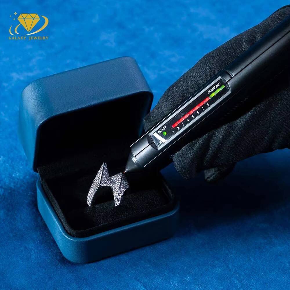 Fashion Hip Hop Ring 3D Moissanite Lightning Bolt Ring 925 Sterling Silver 10k 14k 18k Gold Moissanite Diamond Ring for Men