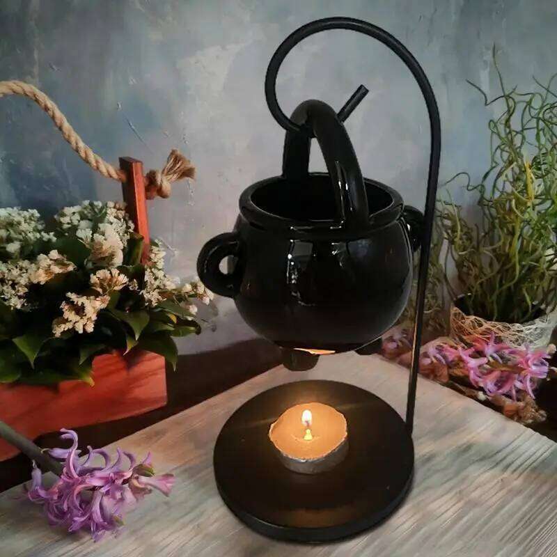 Hanging Cauldron Burner Witch Caldron Pot Candle Holder Smudging Incense Burning Essential Oil Diffuser for Home Decor Y260131