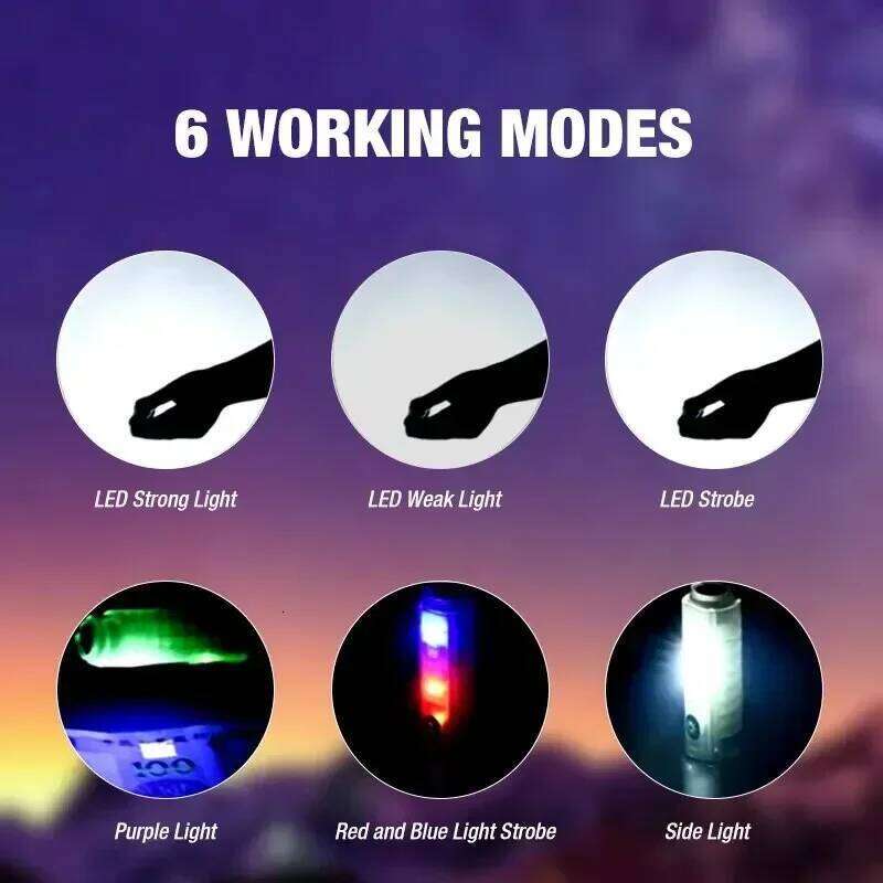 Rechargeable Handheld Flashlights High Lumens 6 Modes LED Brightest Waterproof Flash Light for Emergencies, Camping, Hiking H260131