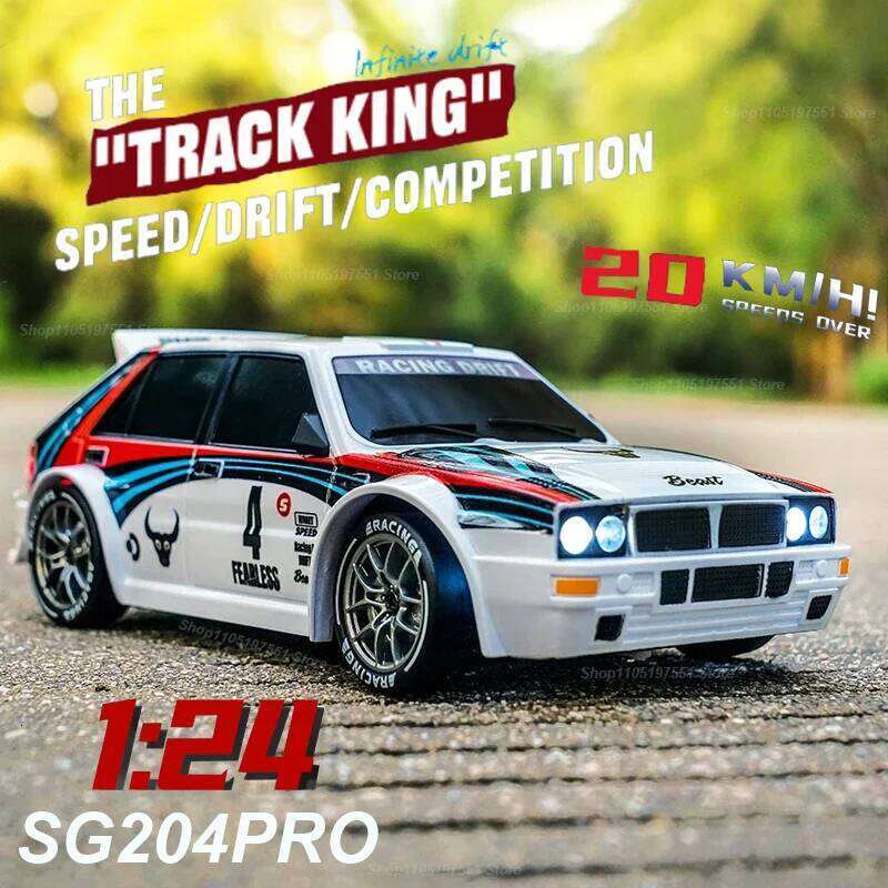 2025 New 4WD RC Car 1:24 Scale Four-wheel Drive Drift With Two Speed Settings 20 km/h LED Light Children Toys Rechargeable SG204 Y260131