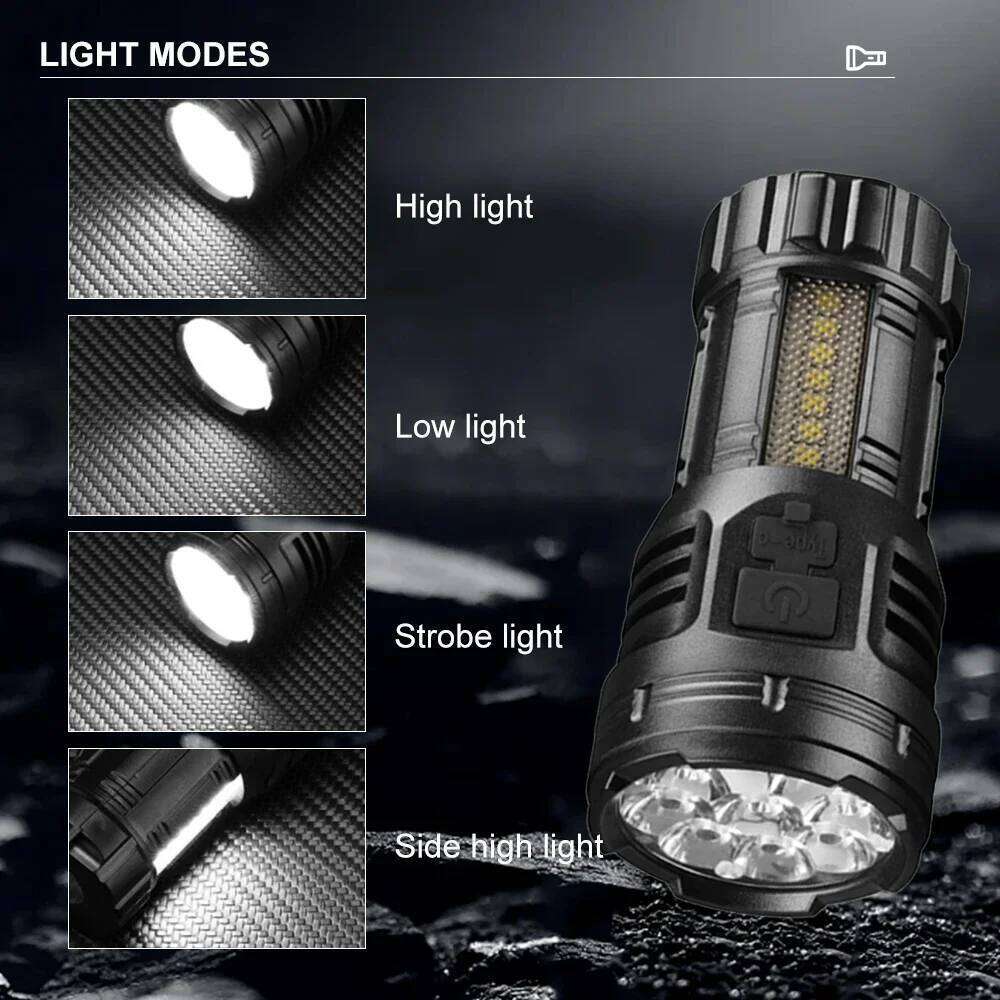 High Power LED USB Rechargeable Magnetic COB Waterproof Portable Mini Lighting Lamp Camping Flashlight H260131