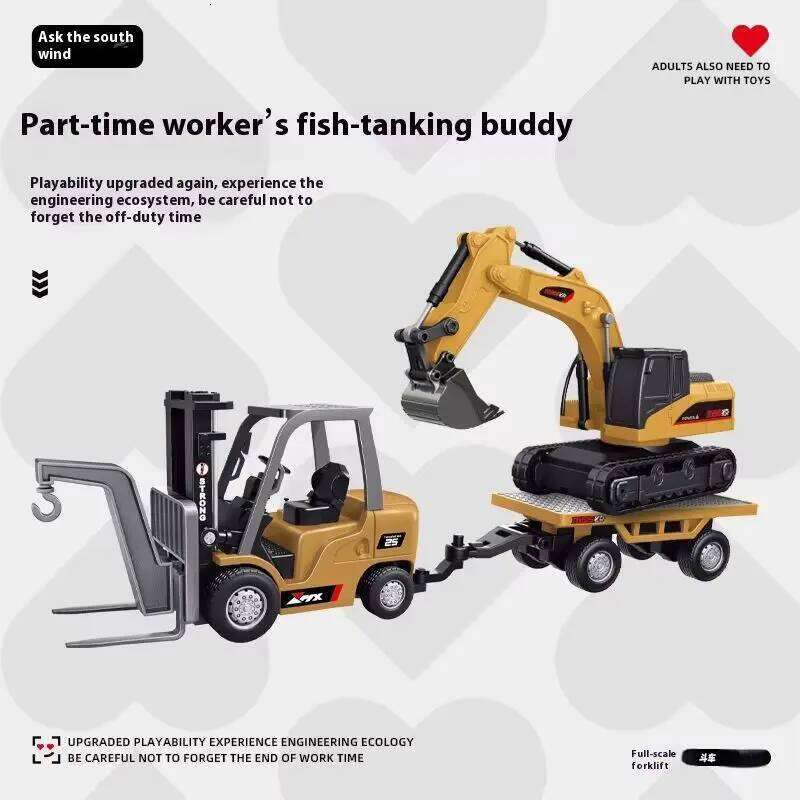 1:64 Scale Remote Control Mini Excavator Tipper Truck - Full-Scale Model Engineering Vehicle Toy For Kids And Collectors Y260131