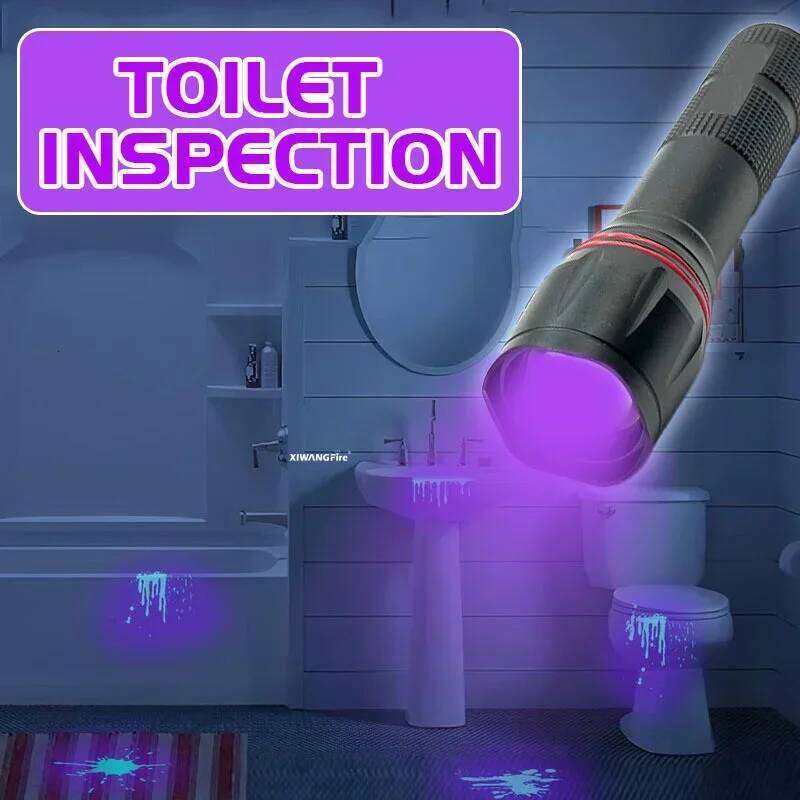 395nm LED UV Flashlight Rechargeable Zoomable Torch Light for Pet Urine Stain Tools Lantern Money Fluorescer Detector H260131