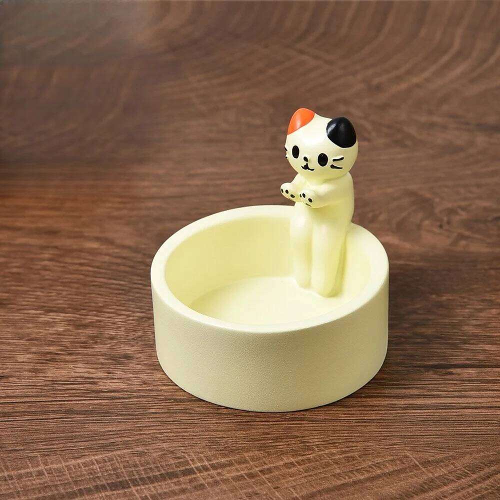 Kitten Cute Cat Creative Aromatherapy Candle Holder Durable High Tempe Cartoon Candlestick Decoration Y260131