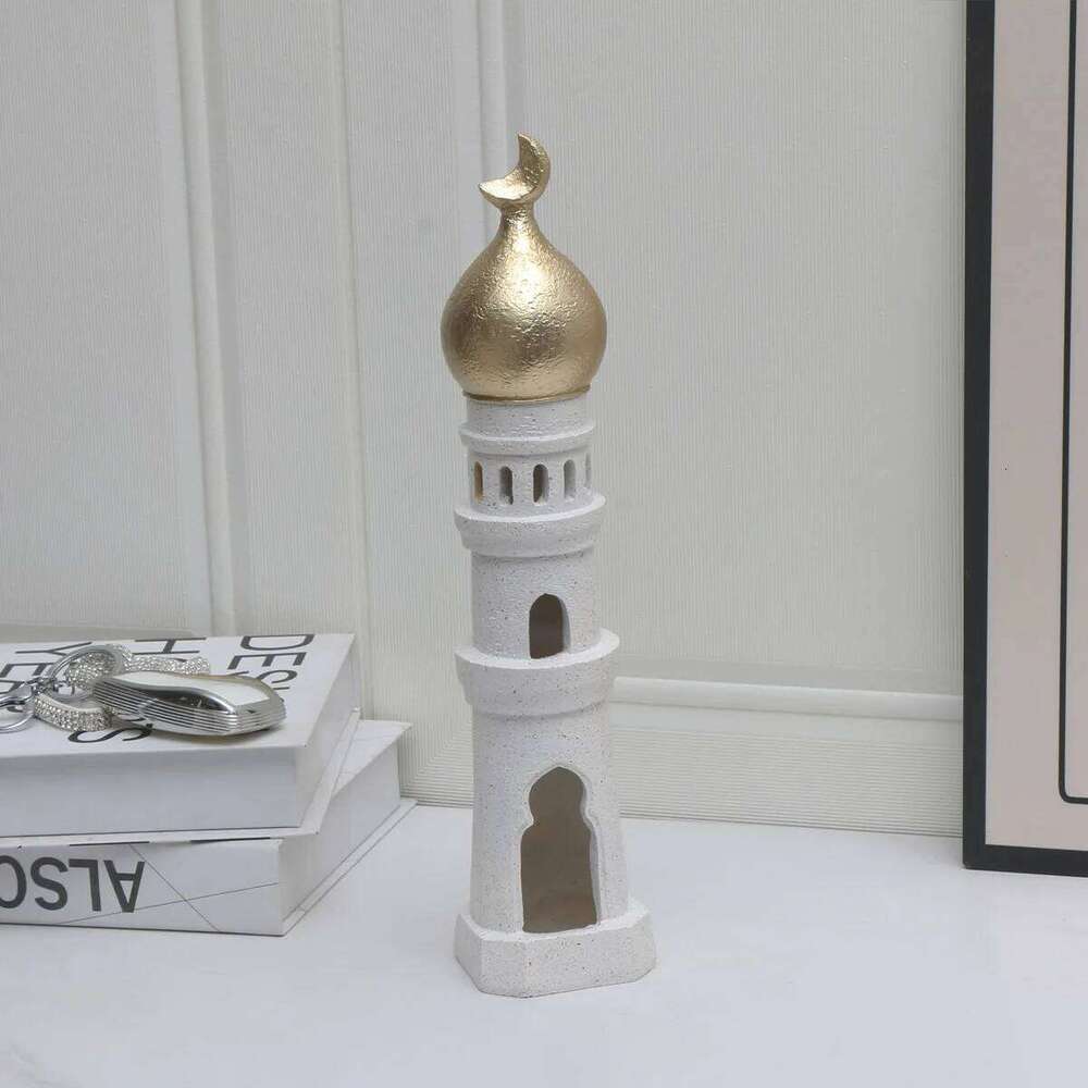 1 PC Candlestick Muslim Kaaba Dome Mosque Islamic Desktop Ornament Table Car Decor Crafts Gifts Y260131