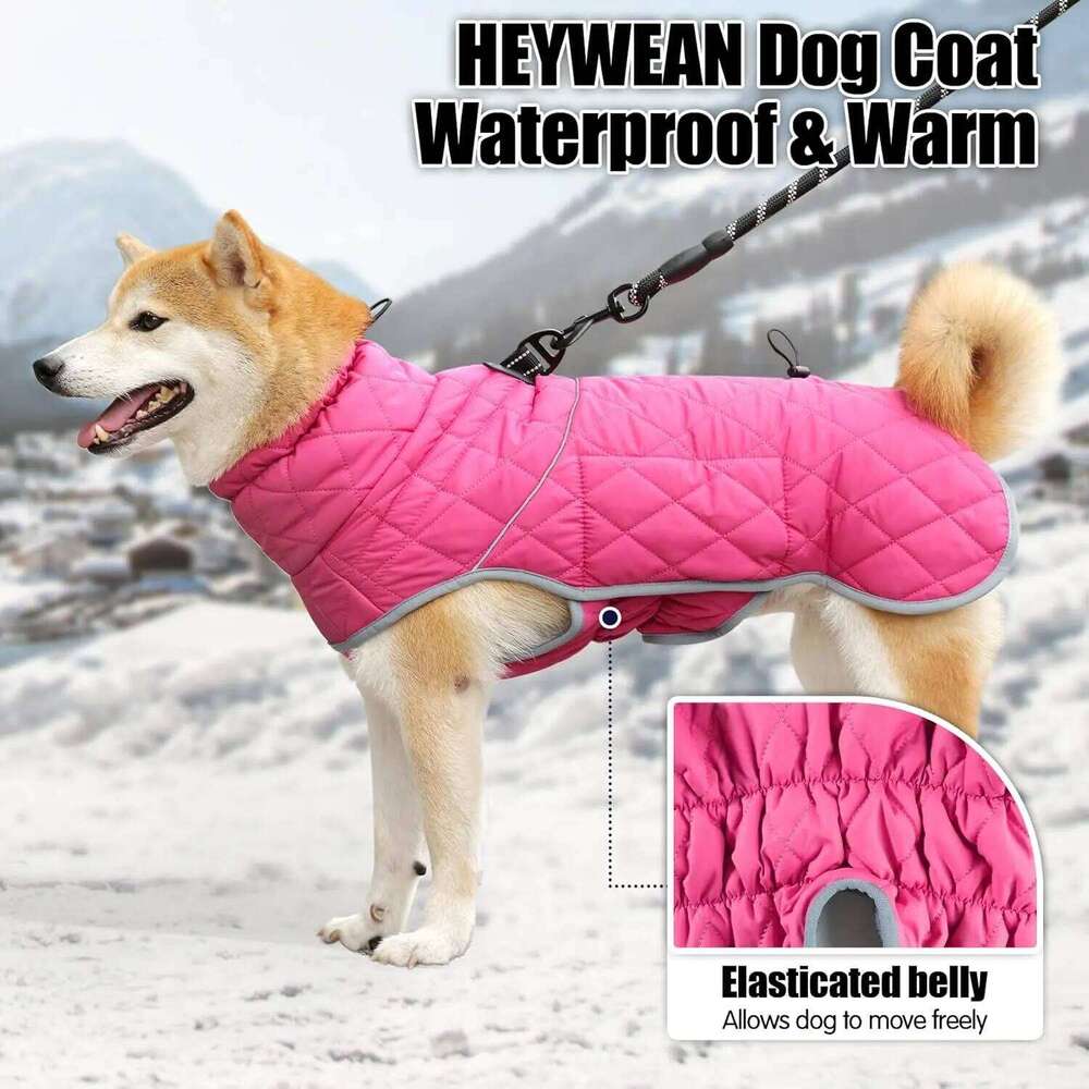Famous brand Waterproof Winter Reflective Dog Jacket with D Ring Warm Coats for Small Medium Large Dogs Clothes Hiking Coat pupakaIK