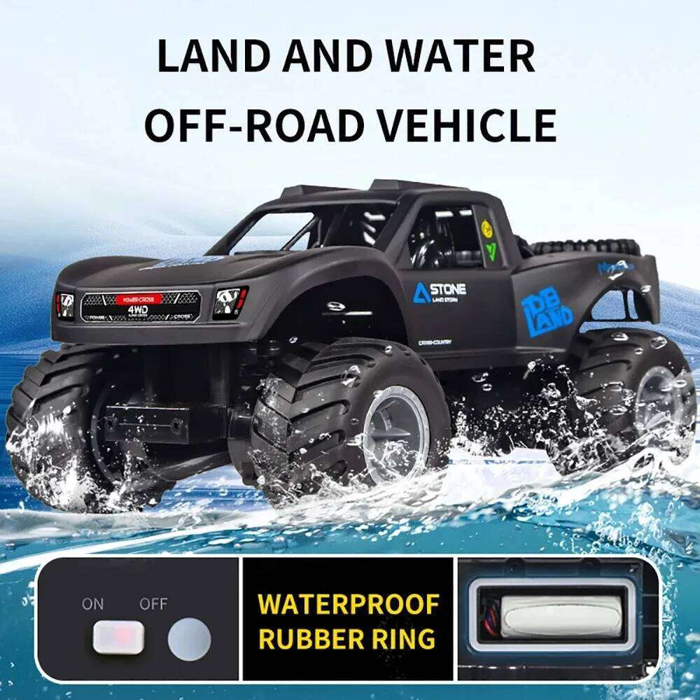 2.4G 4WD Amphibious RC Car Off Road Waterproof Remote Control Cars JJRC Q156 Climbing Vehicle Drift Monster Truck for Kids Toys Y260131