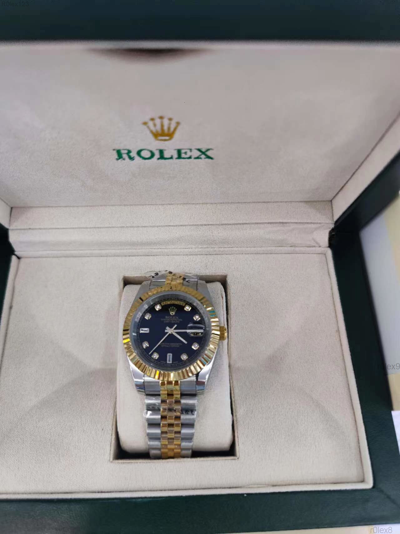 Designer rolexxx Rolex Diamond Watch moissanite Wristwatches With Original Box DateJust 41mm Watch black Diamond Dial bezel 2813 Automatic Mens Watches Steel 40