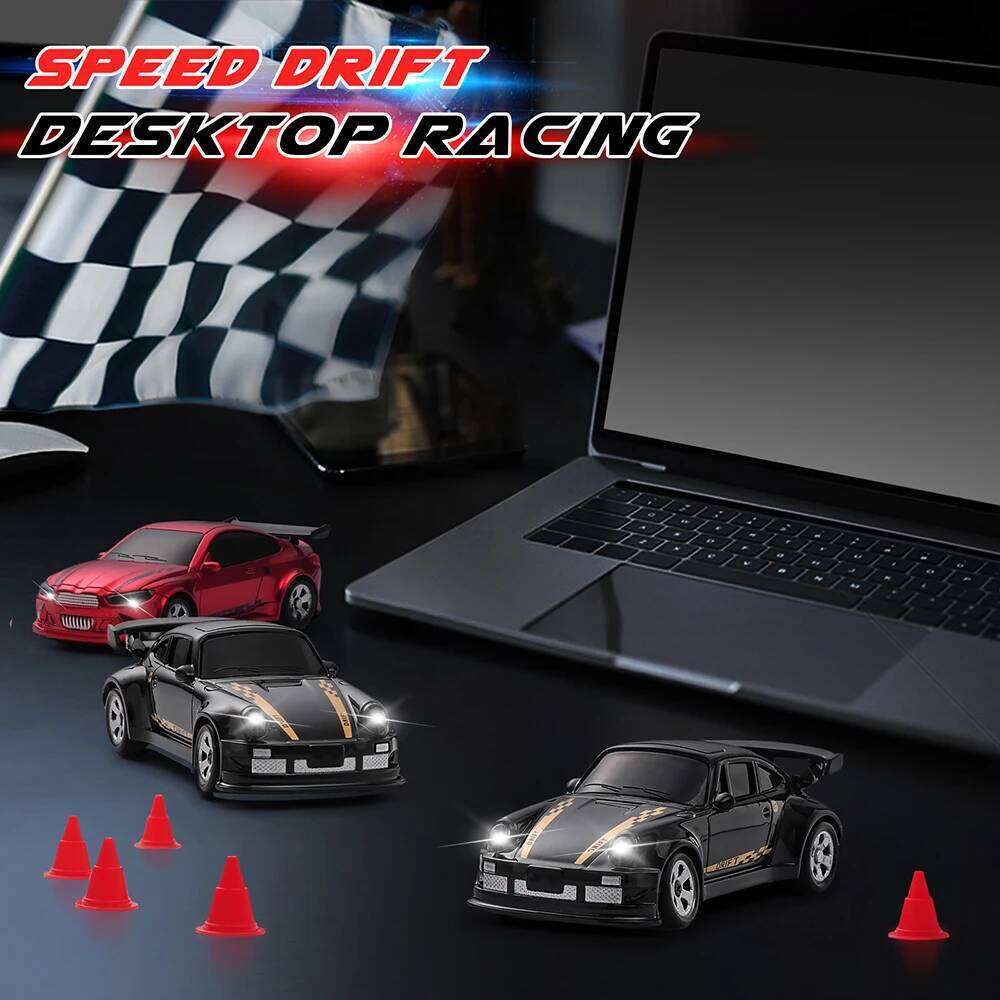 KF20 1/64 RC Drift 2.4G High-Speed Racing Four-Wheel Mini Desktop Remote Control Car Electric Toy Kids Y260131