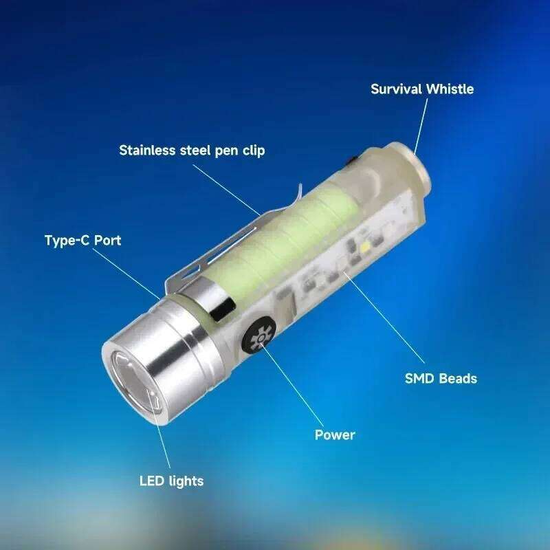 Rechargeable Handheld Flashlights High Lumens 6 Modes LED Brightest Waterproof Flash Light for Emergencies, Camping, Hiking H260131
