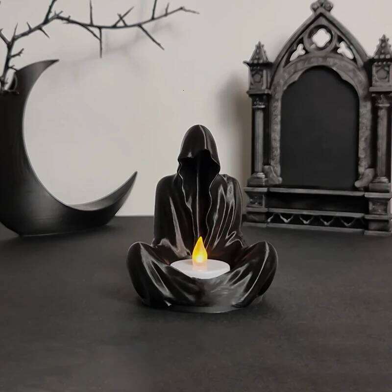 3D Printed Ghost Wizard Holder, Gothic Aromatherapy Ornament Candle Holder Halloween and Christmas Decoration Y260131