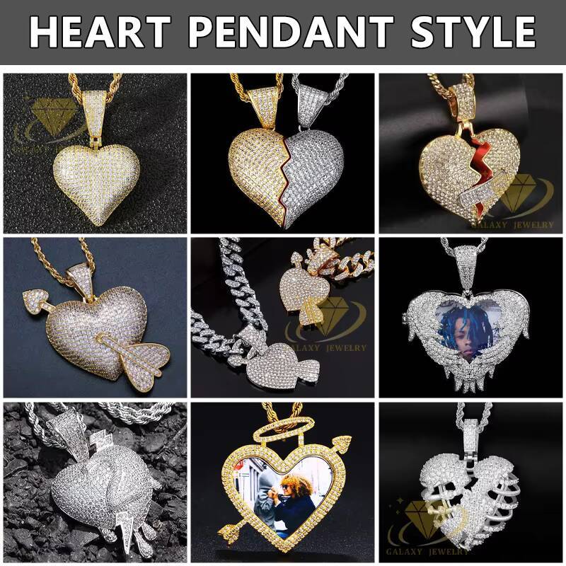 New 3D Animal Pendant Pass Diamond Tester 925 Sterling Silver Iced Out GRA Vvs Moissanite Classic Roaring Lion Pendant