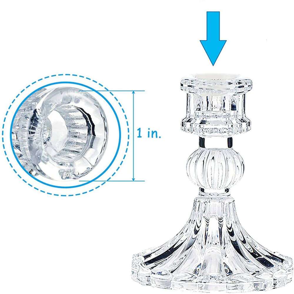 Novelty Glass Holder Nordic Decor Candlestick Romantic Candle Stand Desk Accessories Wedding Centerpieces Ornament Gifts Y260131