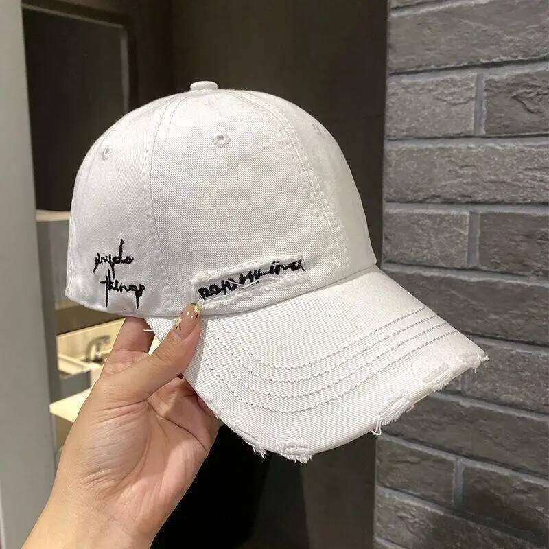 Purple Pleated New 2023 Flat Tongue Hat Small Face Wide brim Versatile Sunscreen Baseball for Men and Women H260131