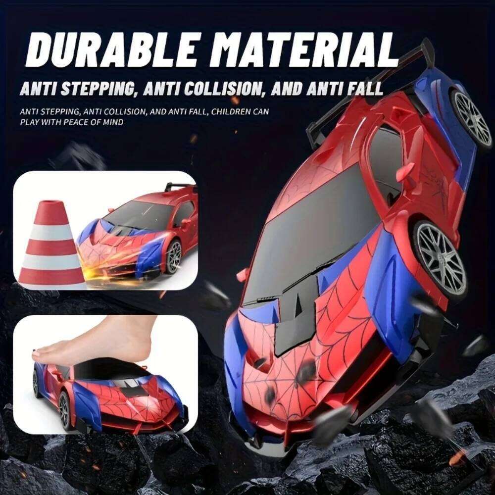 1:18 RC Transforming Car Robot Toy, LED Lights, 2.4GHz Drift Racing Vehicle, One-Button Transform, Rechargeable, 360 Rotation Y260131