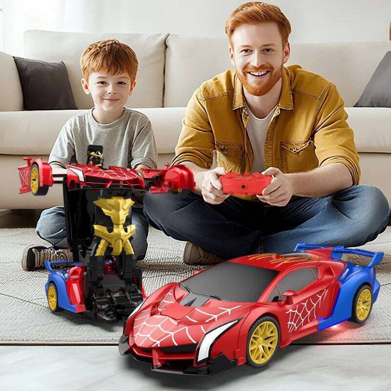 1:18 Spider Remote Control Racing Toy Children's Transformable Resin Car with Charging Function Includes Charge Y260131