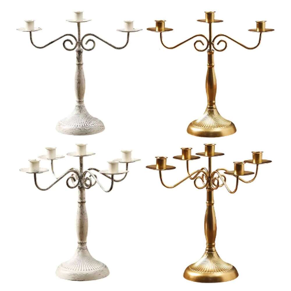 Multi Arm Candelabra Candelabrum Decoration Dining Table Tapered Candle Holder Y260131
