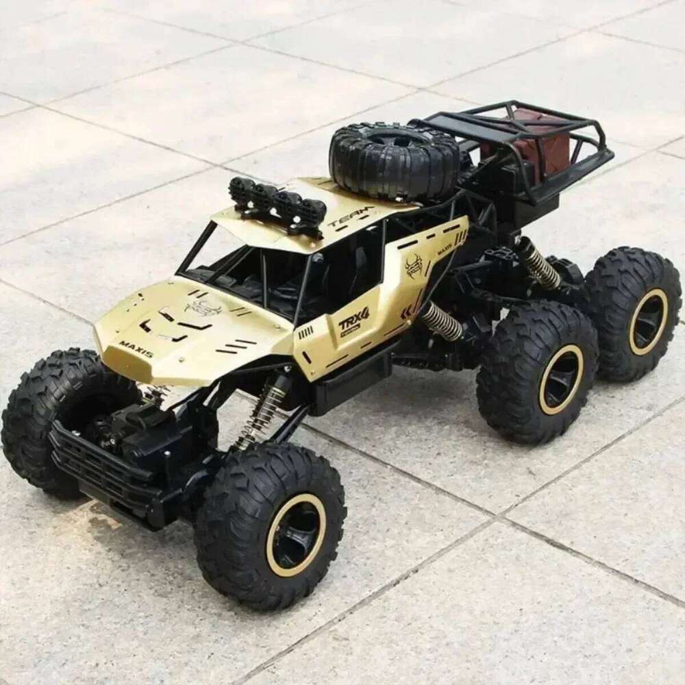 Oversized Size 4WD Car 46CM 6 Wheel RC Truck Metal Alloy Body Remote Control Offroad 4x4 Vehicles Electric Toys for Kid Child Y260131
