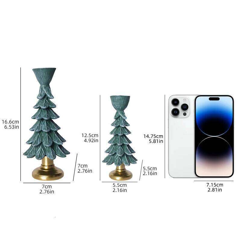 Tree Candle Holder, Creative Holiday Resin Craft, Christmas Atmosphere Decoration Ornament Y260131