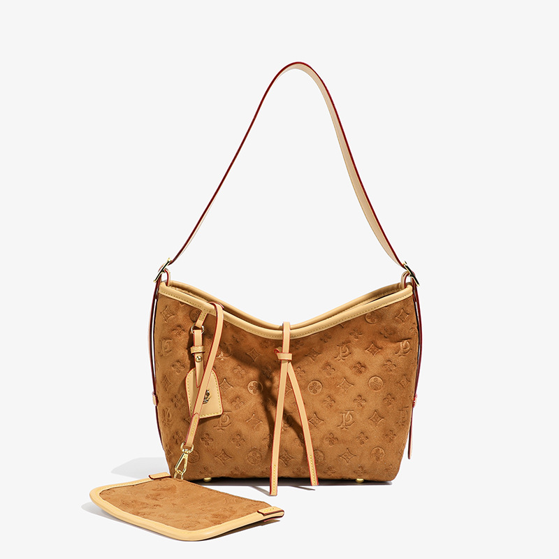 Free Shipping 2026 new high-end embossed design frosted shoulder bag commuting versatile women's bag large capacity fashionable tote bag hot sale
