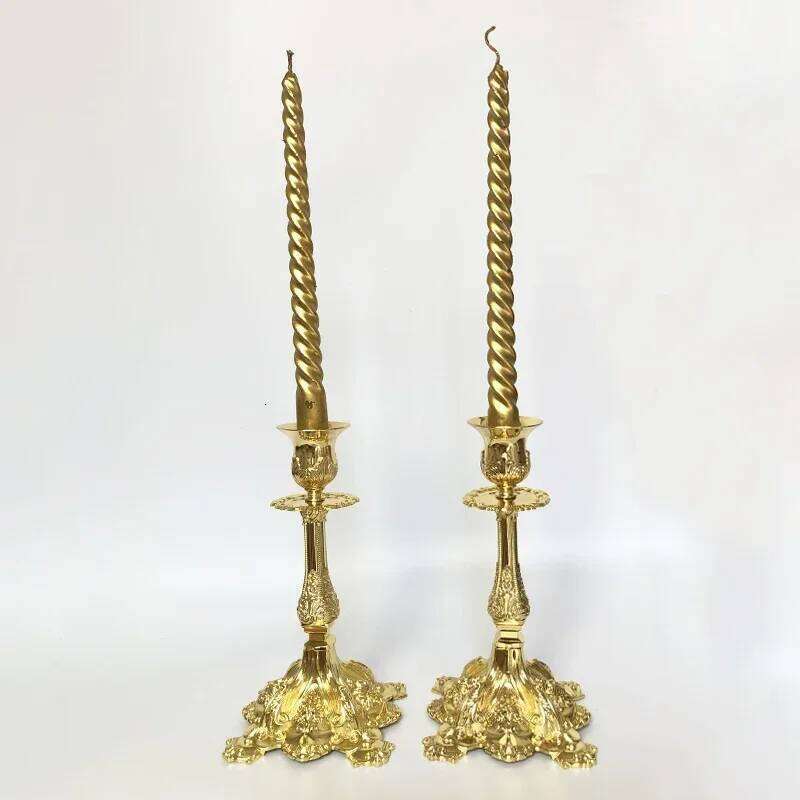 PEANDIM Gold Silver Metal Holders Christmas Party Candlestick Wedding Candle Stand Romantic Home Table Candelabra Decor Y260131