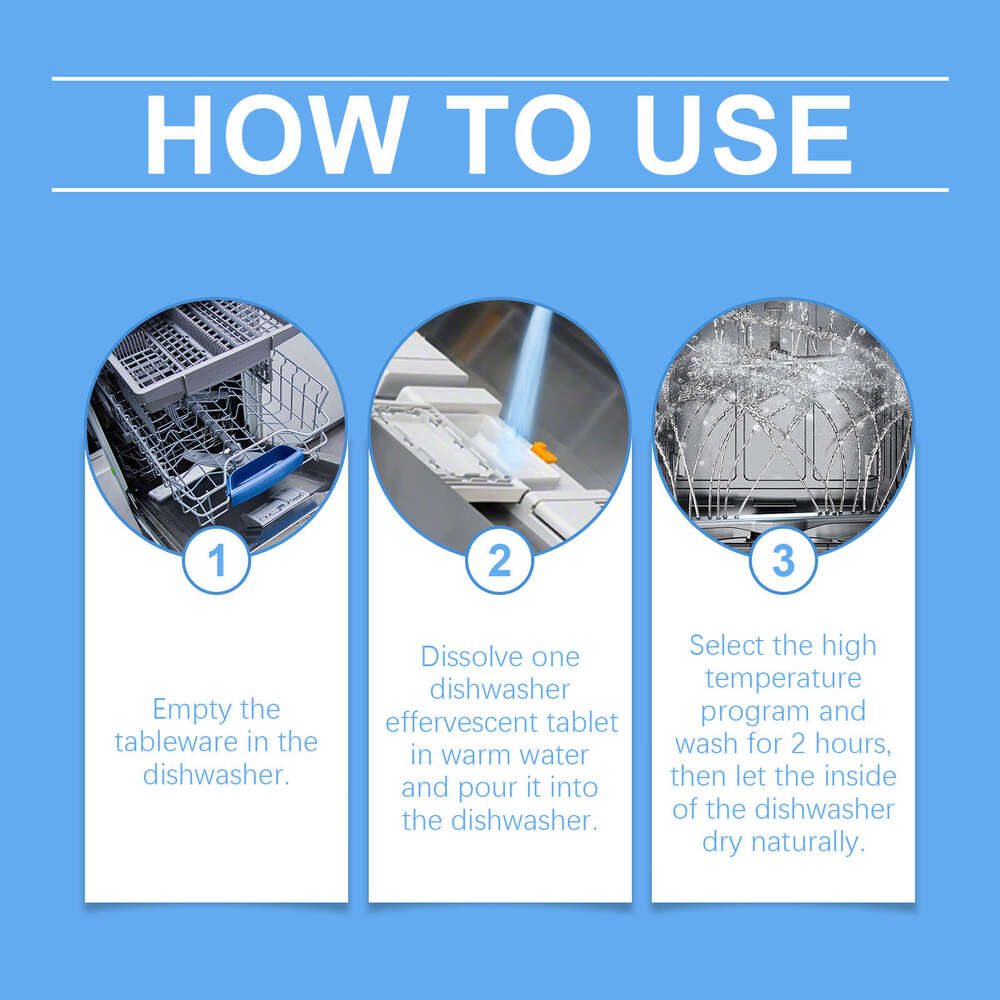 Effervescent Remove Grease and Stains Household Kitchen Dishwasher Cleaning Odor S260202