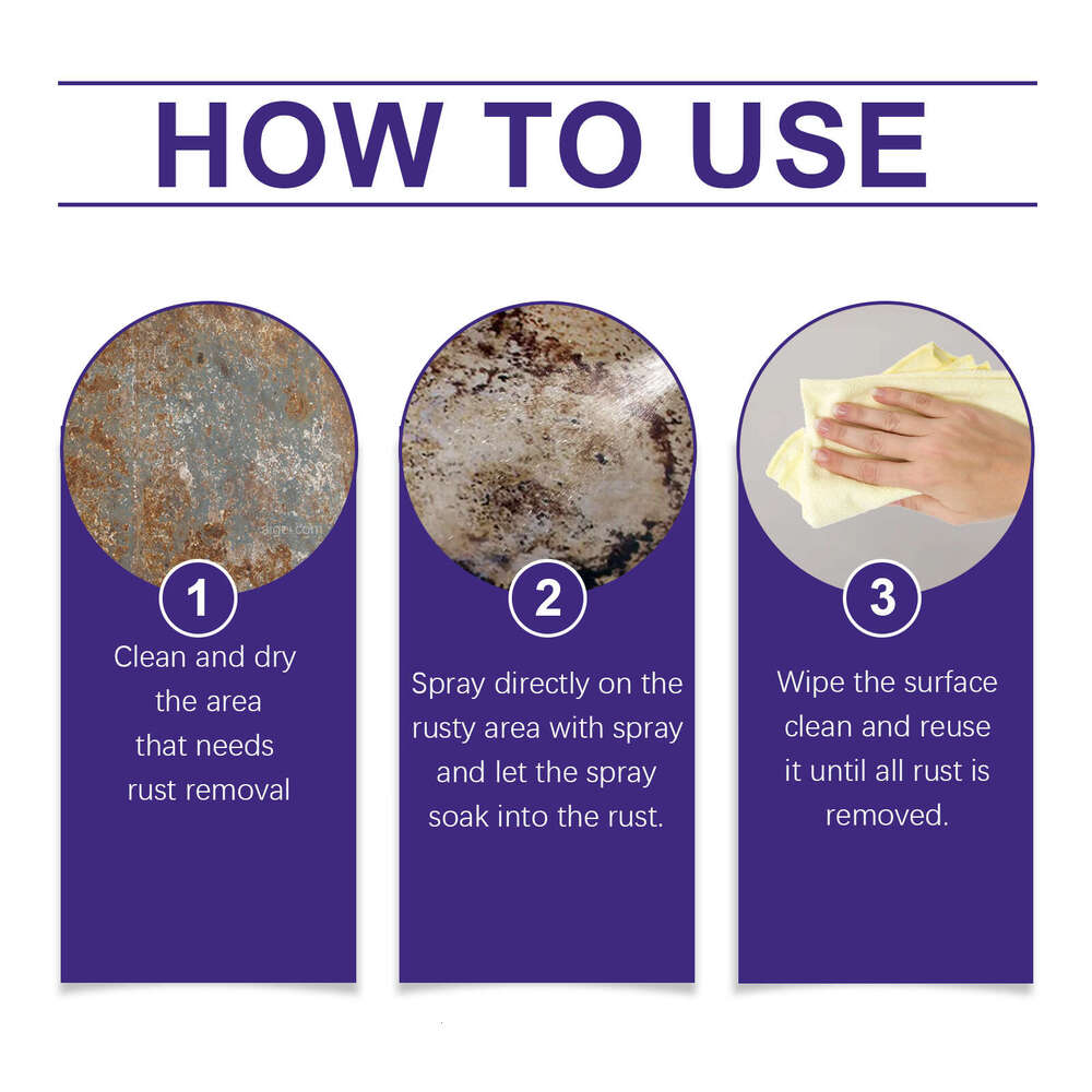 Jakehoe Multi-Purpose Metal Stain Removal Yellowing Protection Rust Remover Spray S260202