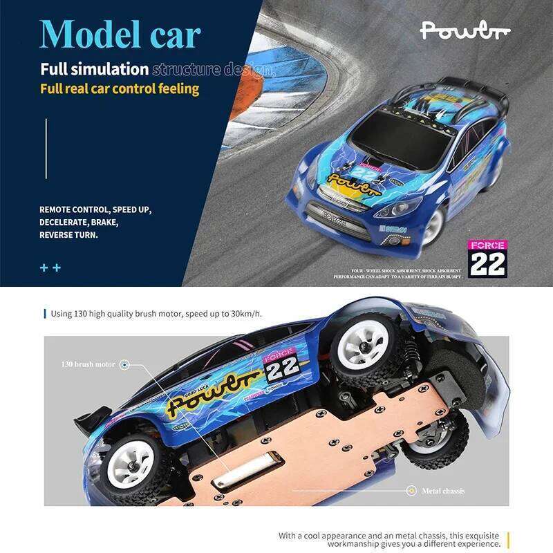 WLtoys 284010 Mini Racing 1:28 4WD 30KM/H 2.4G Remote Control Car With LED Light Off-Road Drift Toys Y260131