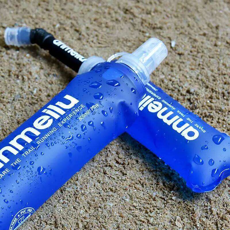 250ml 500ml Soft Flask Folding Collapsible Running Hydration Pack Water Bottle thermos for water camping supplies Z260202