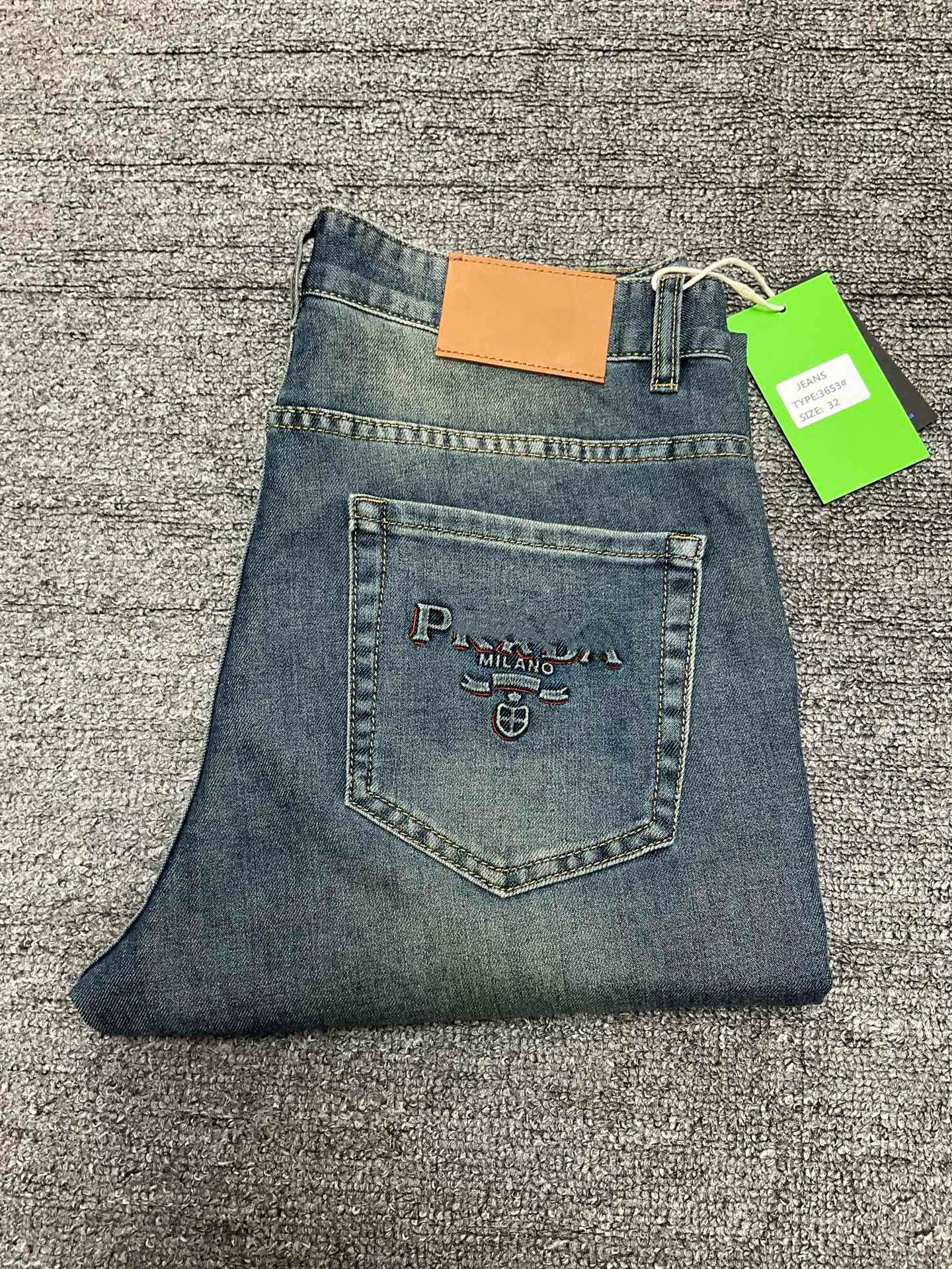 Men's jeans, men's tailored retro style street designer motorcycle jeans, casual luxury jeans, long trousers Denim