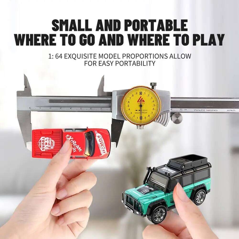 1/64 Mini RC 2.4G 4x4 Racing Remote Control Drifting Alloy Truck Car with Light Off-Road Vehicle Kid Boys Toys Gift Y260131