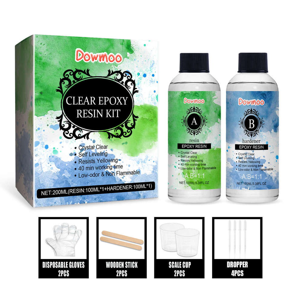 Dowmoo Transparent AB High Transparency Anti-Yellowing Material Epoxy Resin Product Kit S260202