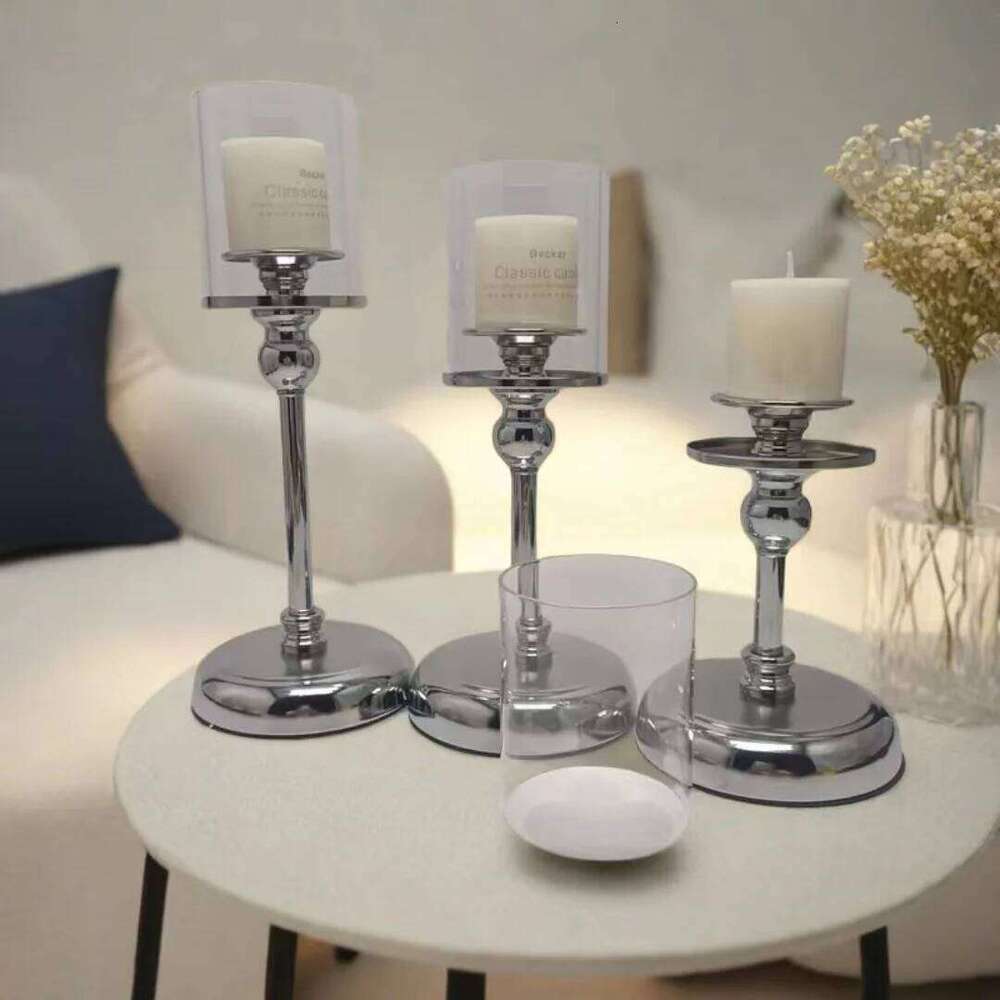 Light candlestick Nordic retro romantic table candlelight dinner props household decorations Y260131