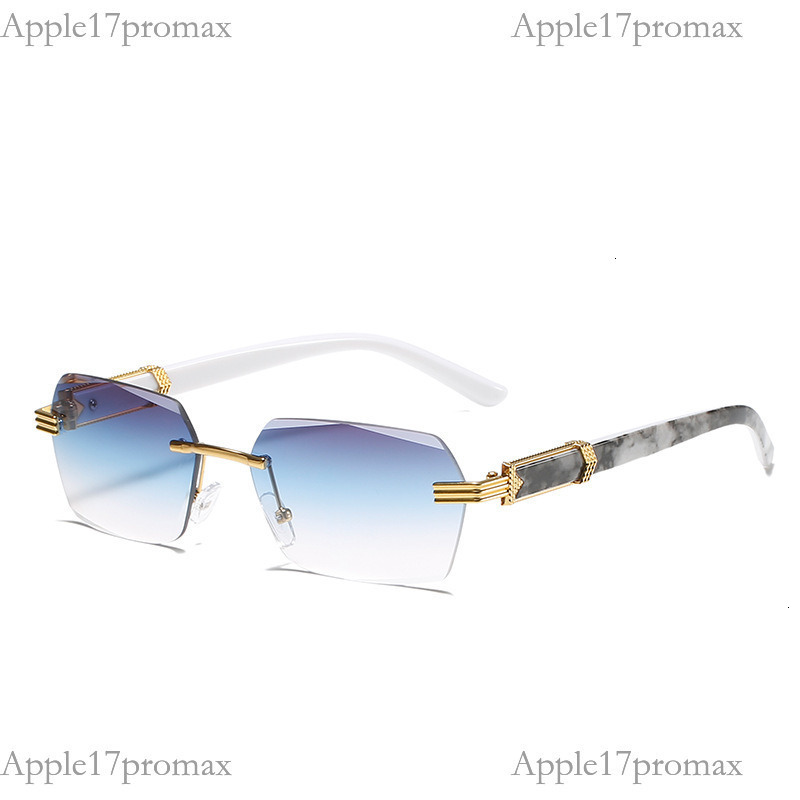 Luxury Brand Designer Cross-border New Sunglasses Cool Summer Frameless Diamond Cut Edge INS Style Sunglasses Fashion Item