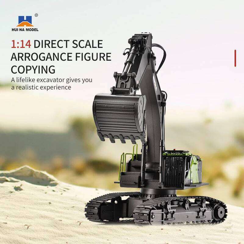 HUINA 1593 RC Excavator 1/14 Metal Alloy Engineering Crawler Tractor 2.4G Electric Remote Control Car Rc Vehicle Toys for Kids Y260131