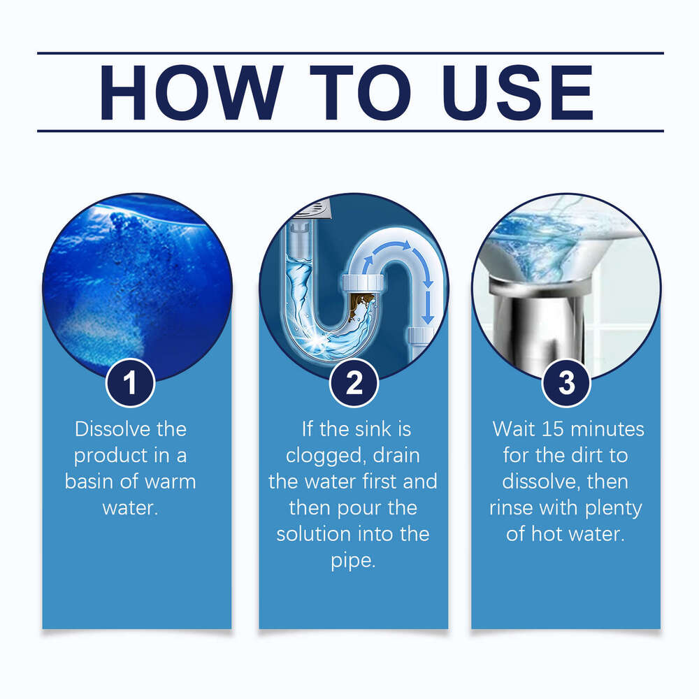 Jue-Fish Pipe Unclogging Kitchen and Bathroom Drain Oil Blockage Dissolving Deodorizing Cleaning Effervescent Tablets S260202