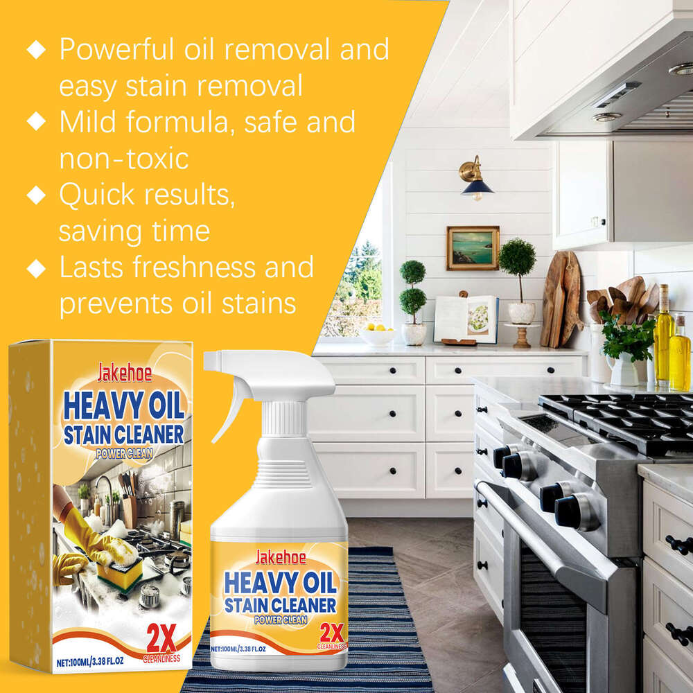 JAKEHOE Kitchen Degreasing Cleaning Spray Heavy Oil Range Hood Stove Cookware Stain Removal Cleaner S260202