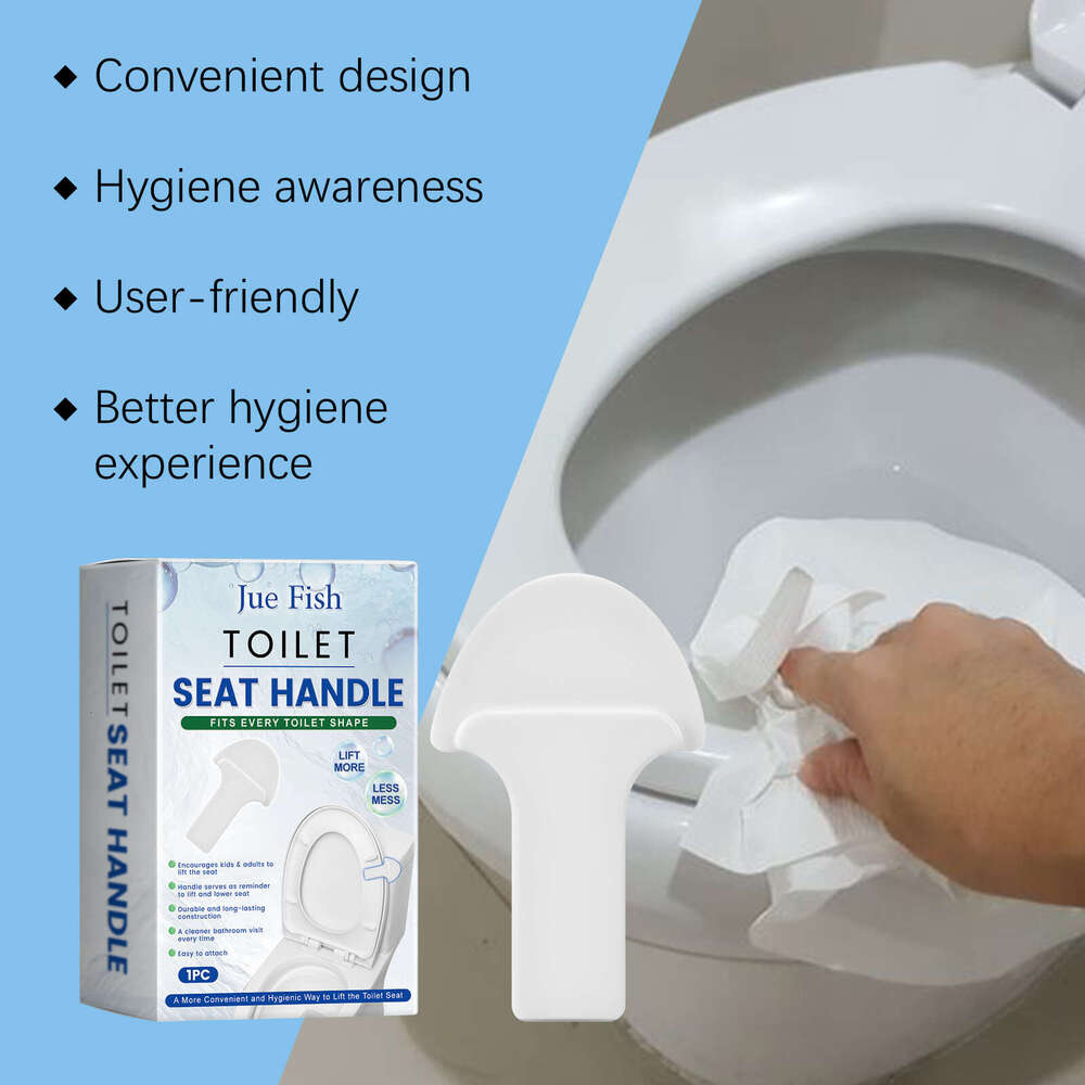 Jue-Fish Household Cleaning Hygiene Handle Convenient Non-Slip Toilet Lid Lifter S260202