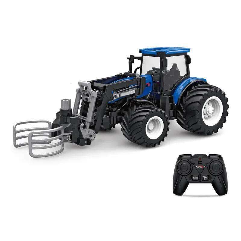 High horsepower electric 6CH remote control tractor 2.4G RC farmer tool engineering car children's toy Y260131