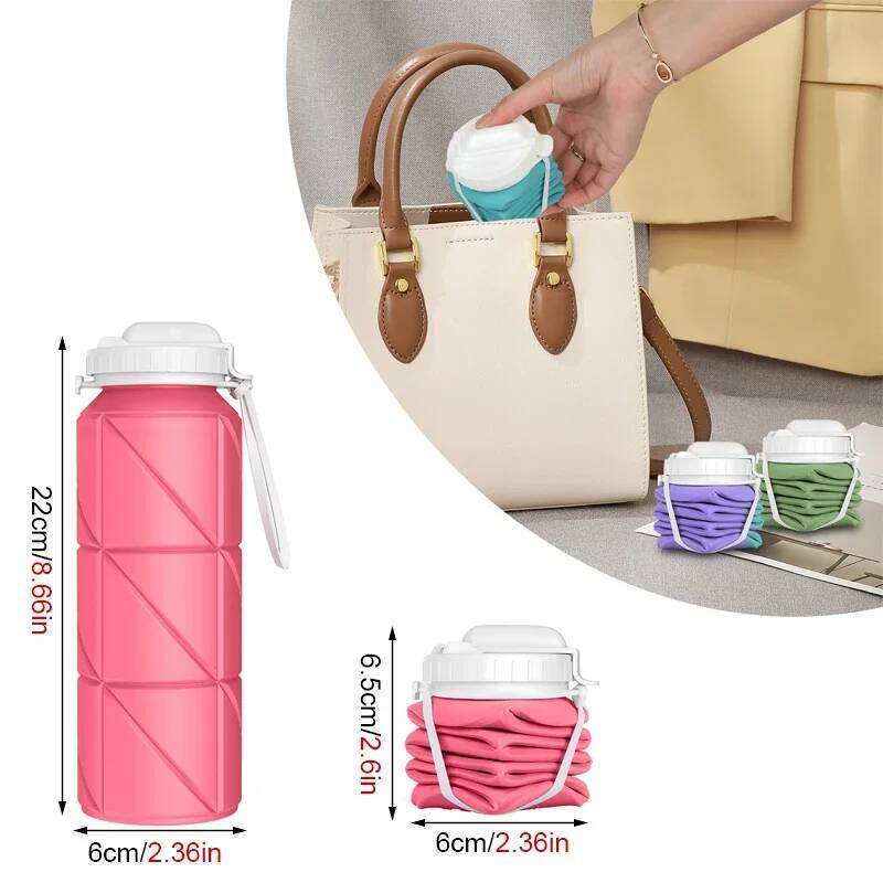 New Creative Silicone Folding Outdoor Portable and Scalable Water Cup Travel Fitness Mugs Waterbottle Z260202