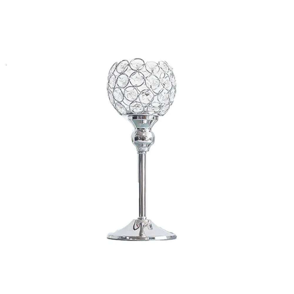 Crystal Romantic Candlelight Dinner Home Decor Candle Holders Wedding Decoration Accessories Candlesticks For Candelabro Y260131