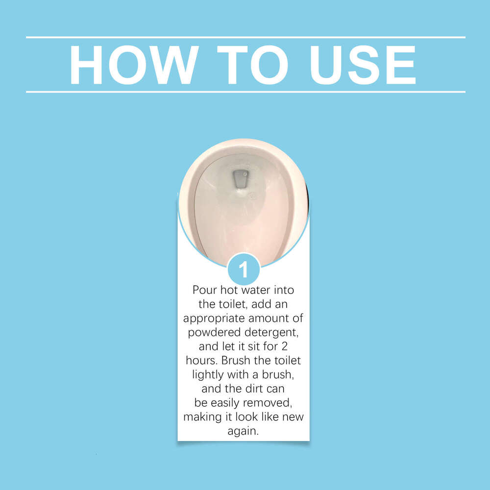 Jue-Fish Stain Remover Toilet Bowl Deodorizer Clean Stubborn Stains Scale Foam Cleaner Powder S260202